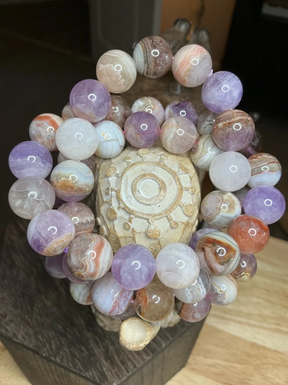 Amethyst and Crazy Lace 13mm - Picture 6 of 6